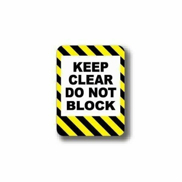 Ergomat 36in x 27in RECTANGLE SIGNS - KEEP CLEAR DO NOT BLOCK Hazard Colors-Vertical DSV-SIGN 972 #2414 -UEN